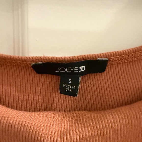 JOES JEANS COLLECTION Leslie Tan Almond RUFFLED SLEEVE RIBBED TANK TOP SMALL - Picture 7 of 10